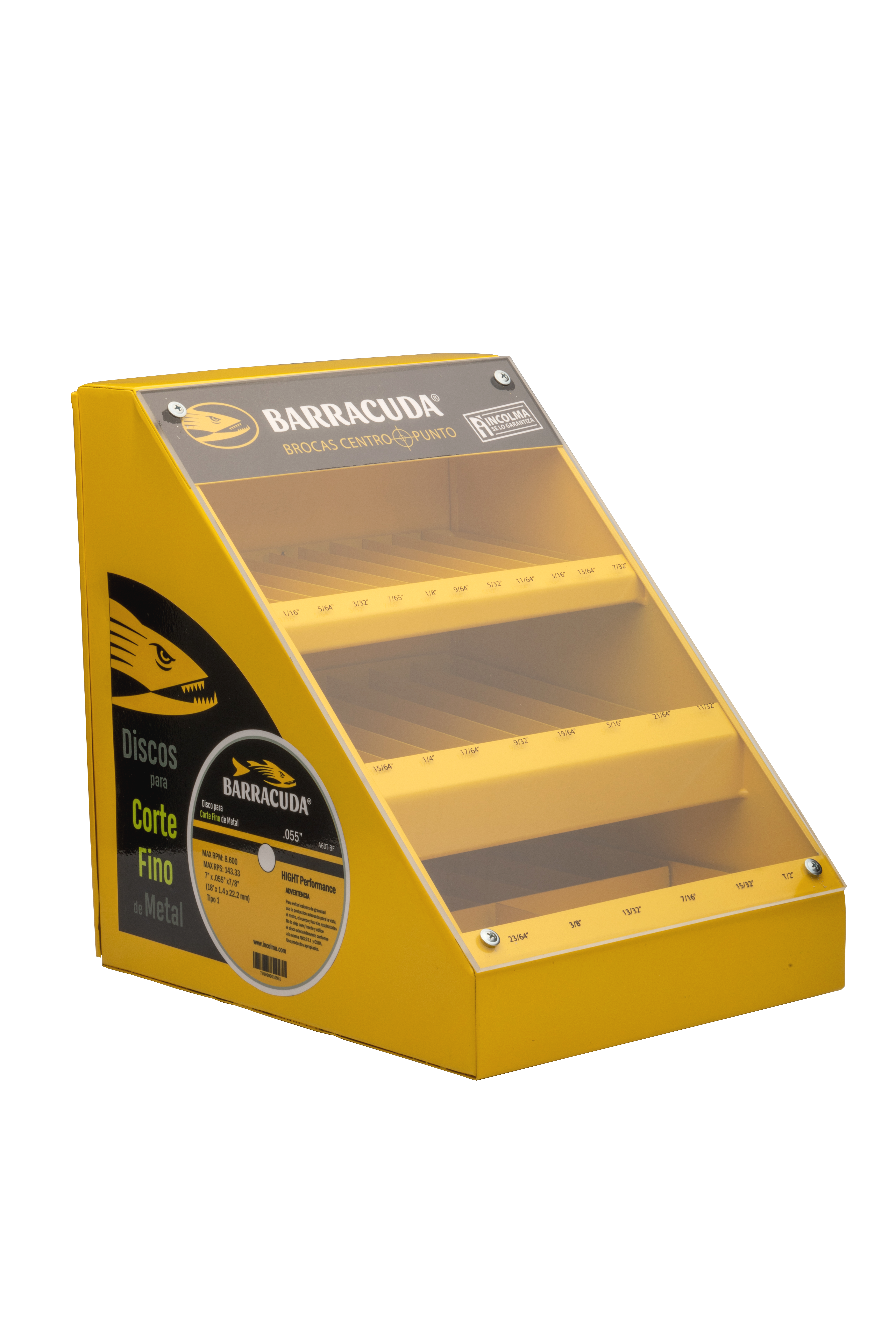 EXHIBIDOR Y DISPENSADOR DE BROCAS 204Pzs BARRACUDA