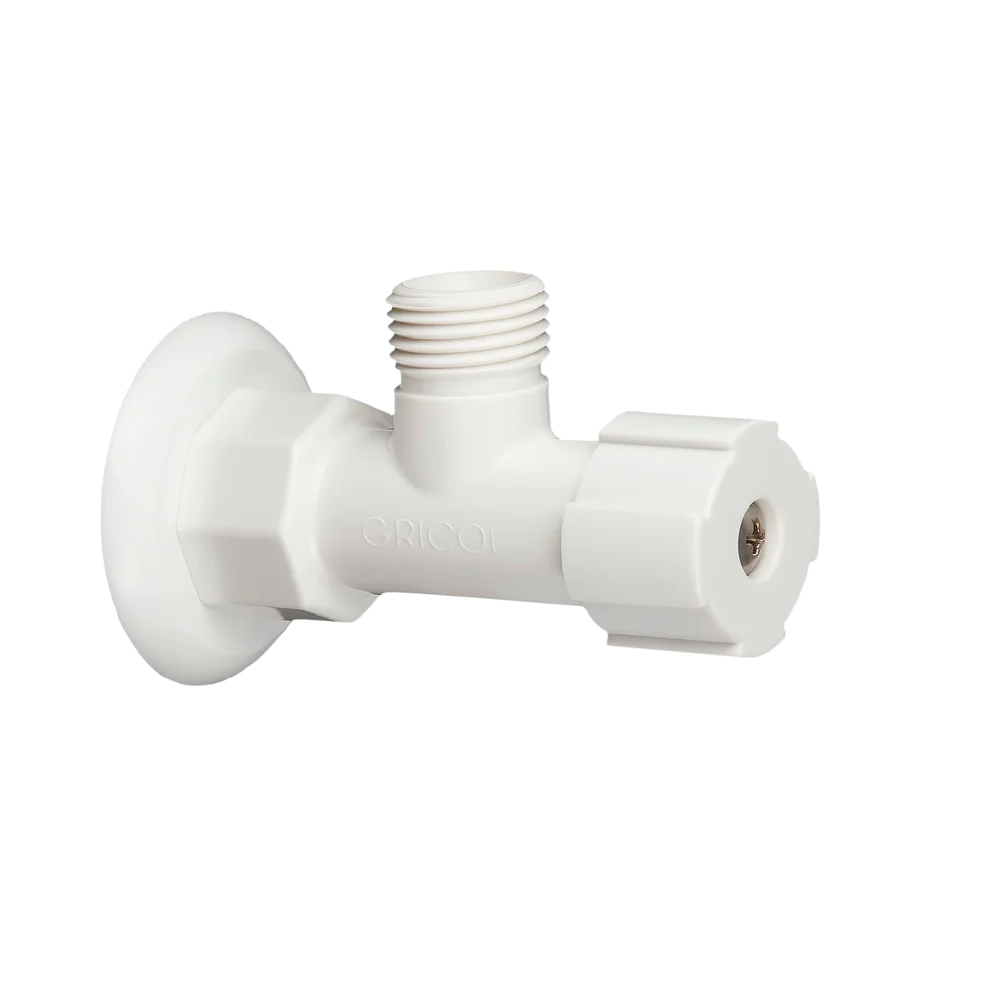 LLAVE DE REGULACIÓN PLASTICA BLANCA