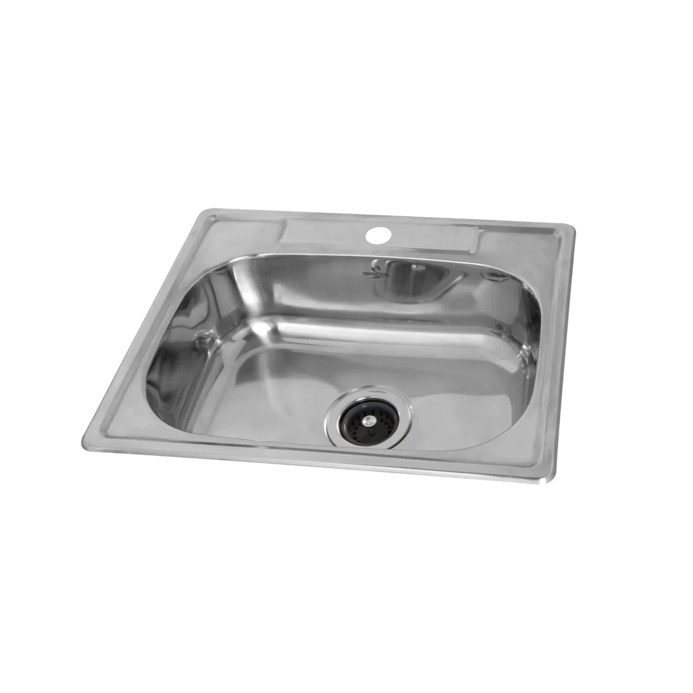 LAVAPLATOS ACERO DE EMPOTRAR 53 X 43 CM PARA LLAVE MOVIL SIN COMPLE