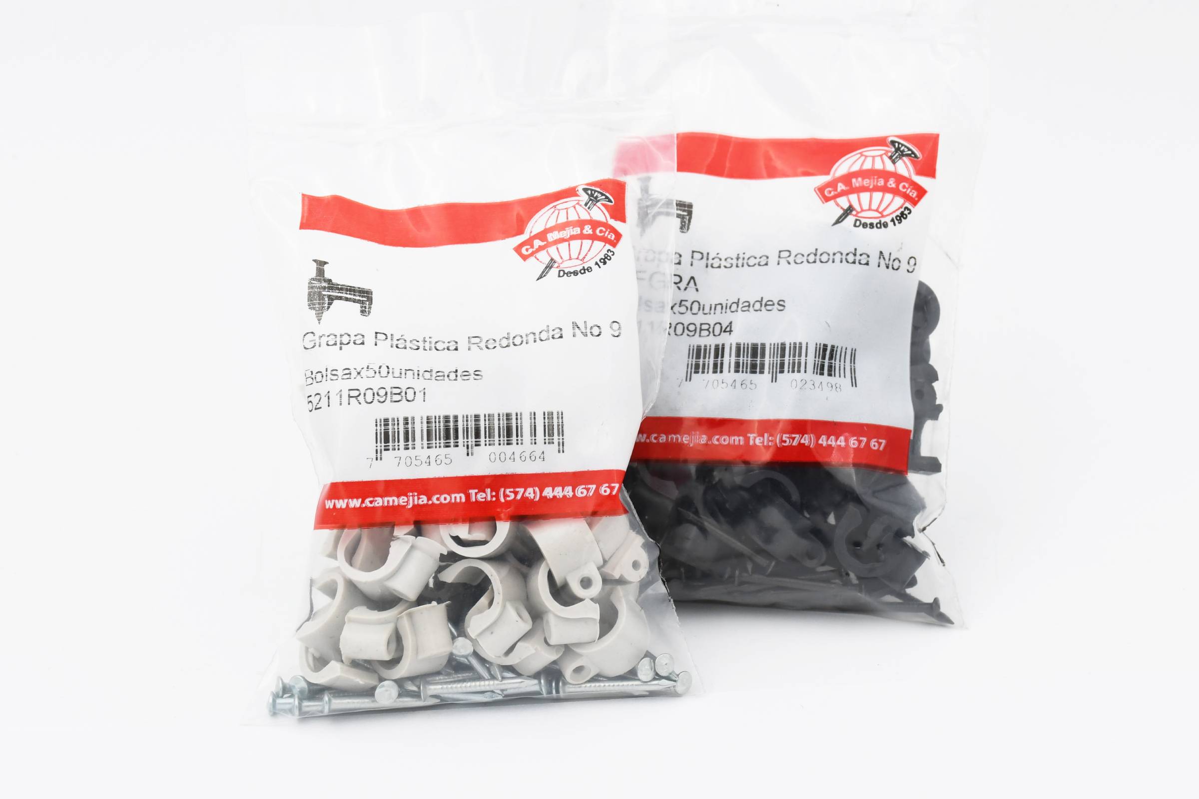 GRAPA PLASTICA REDONDA #6  MEDIANA BLX50